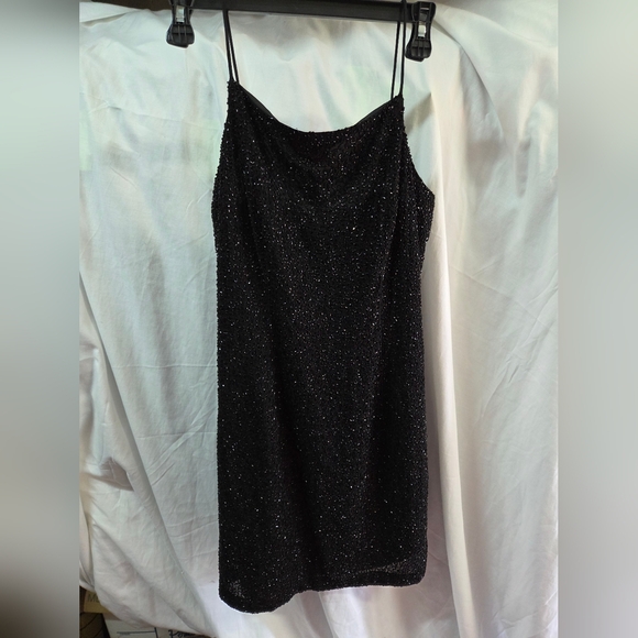 Cache Black Sparkle Mini Dress - Picture 1 of 7